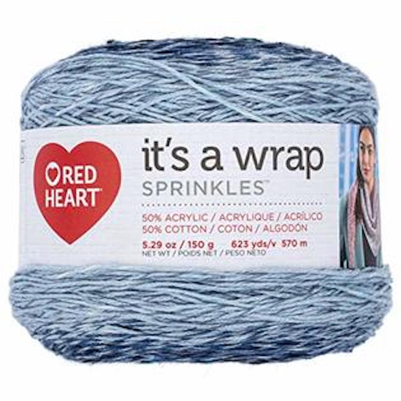 Red Heart It's A Wrap Sprinkles French Macaron Knitting & Crochet Yarn