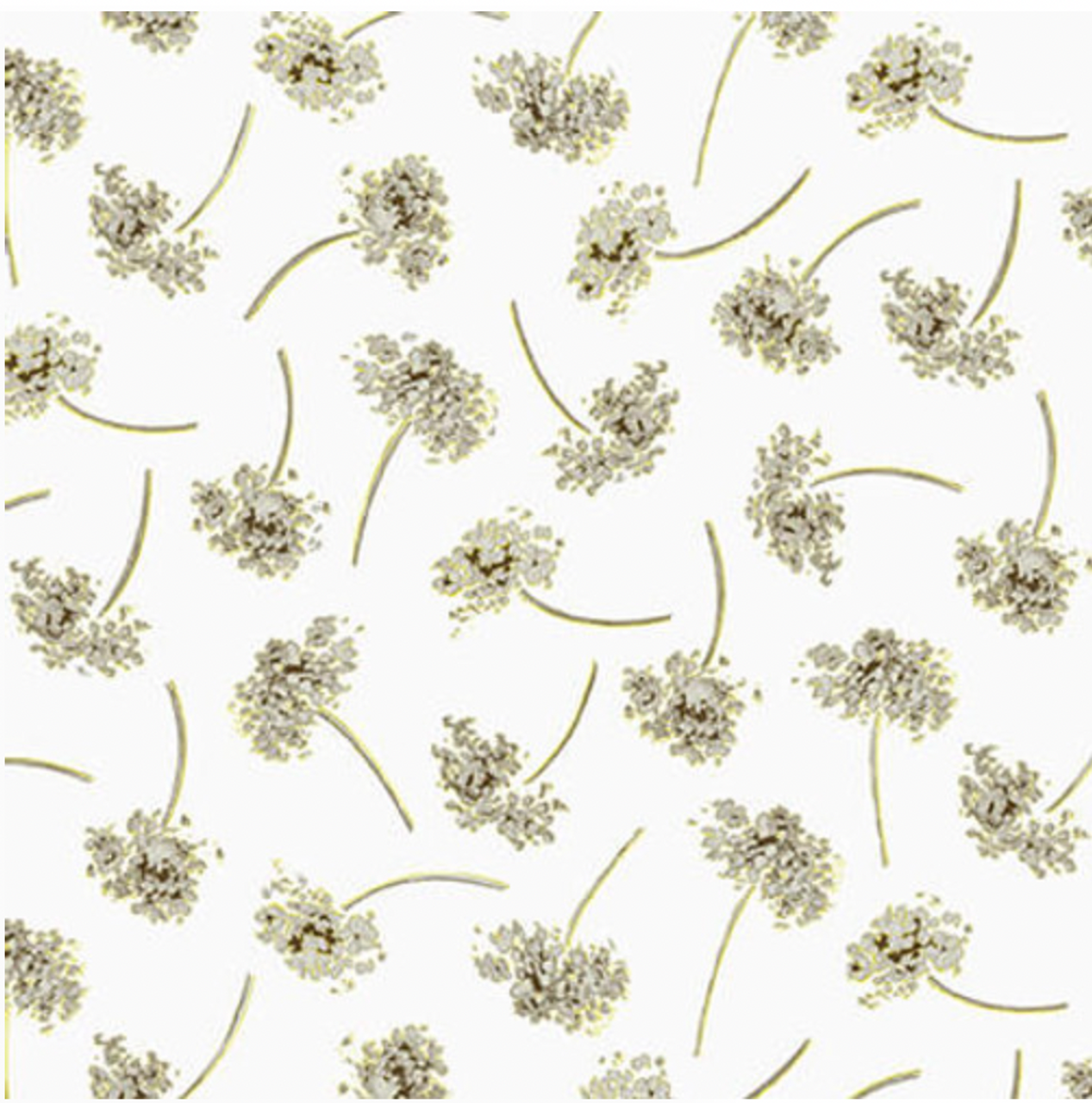 Henry Glass Fall Potpourri Tossed Sprig Gray Fabric By The Yard