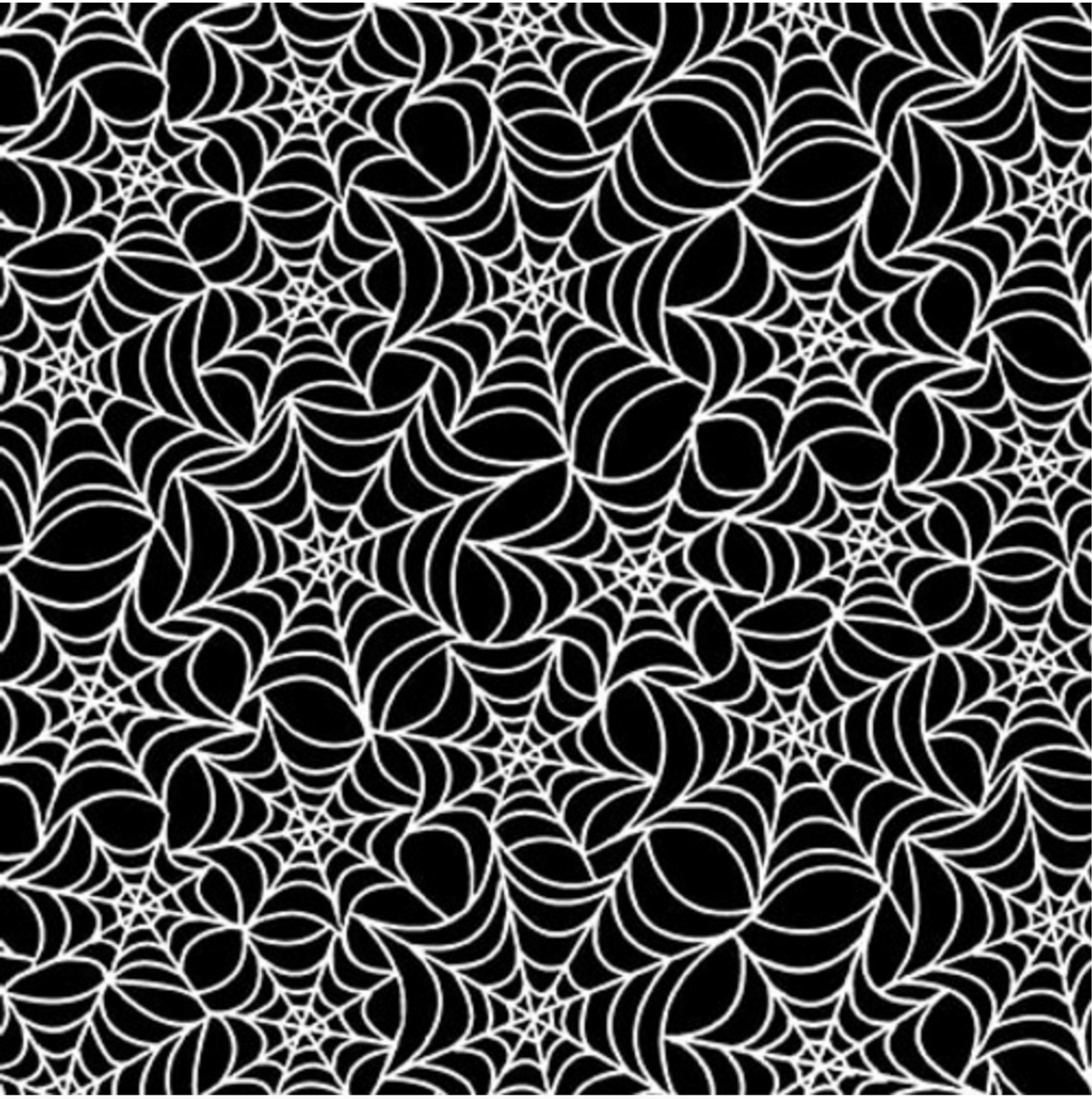 Henry Glass Boo! Glow Spiderweb Black Fabric By The Yard