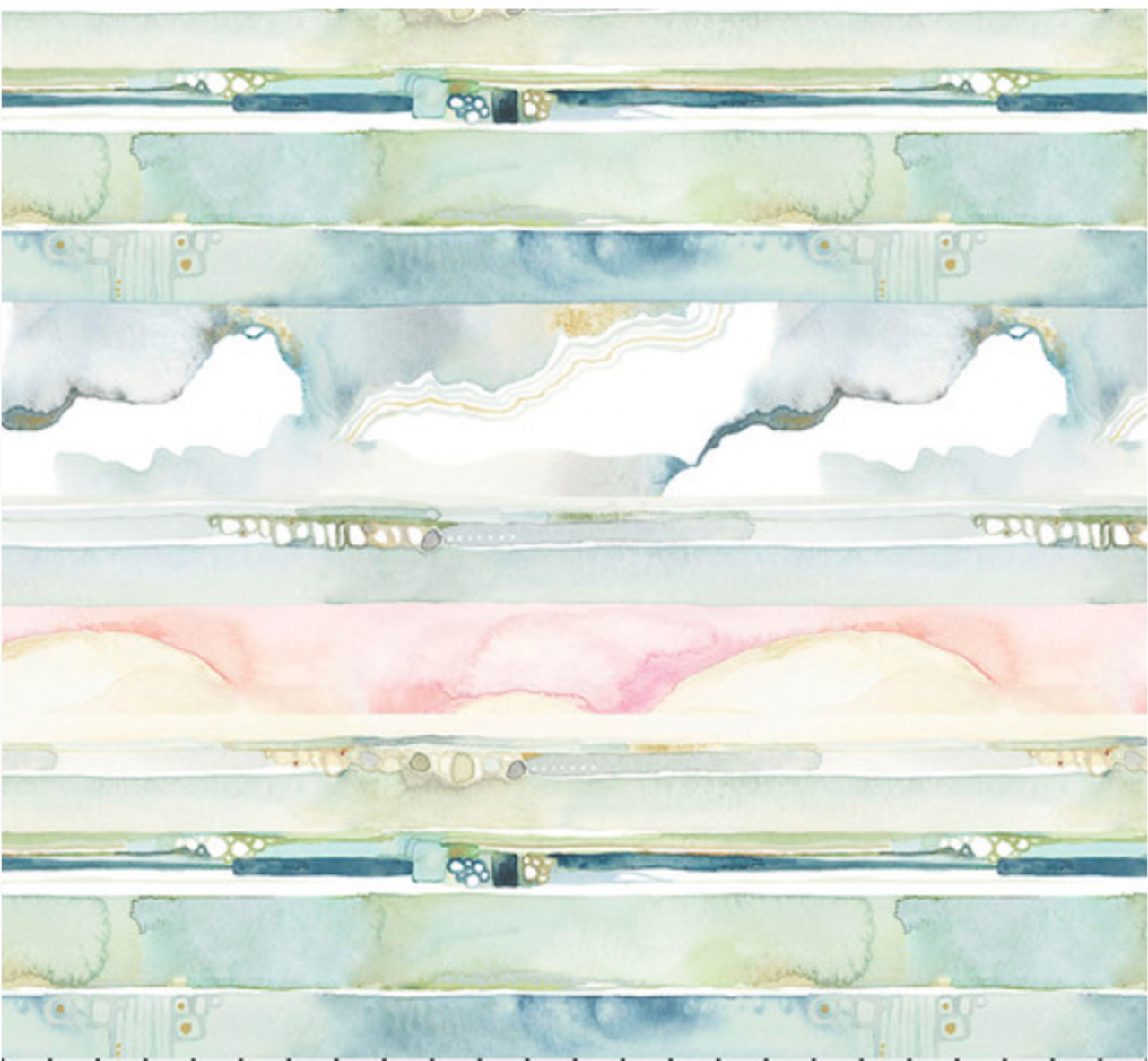 Shell Rummel Natural Affinity Shore to Sky Beach Fabric By The Yard