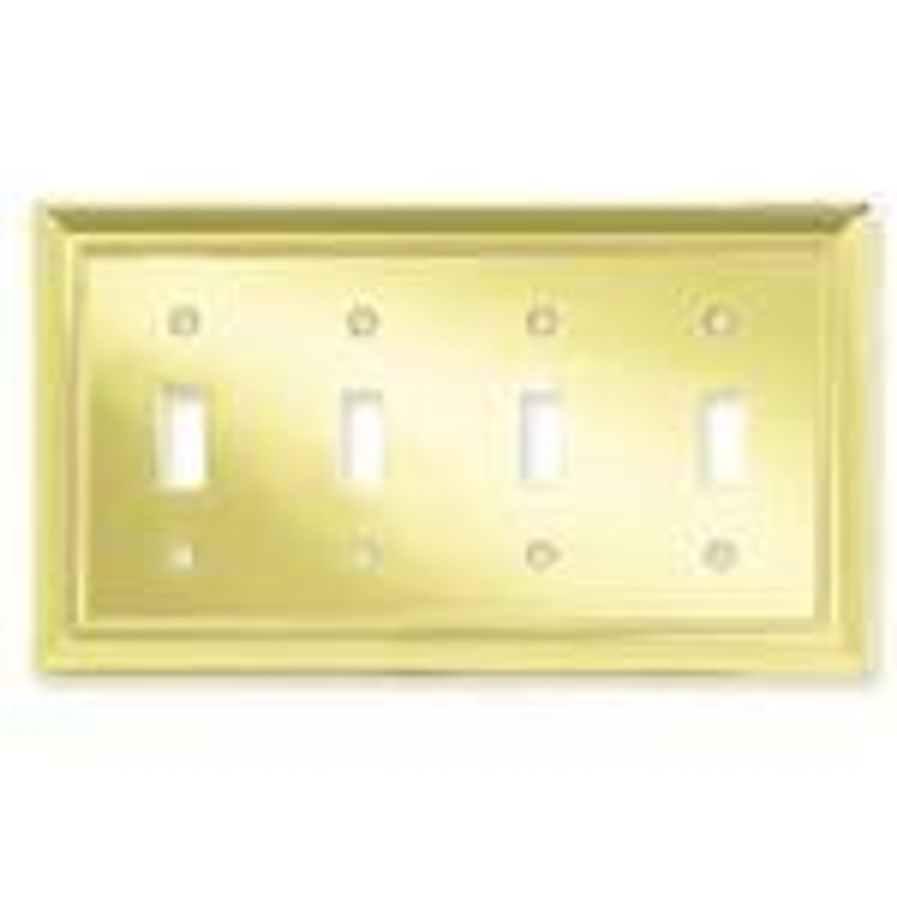 64221 Plated Brass Architect Quad Switch Cover Plate