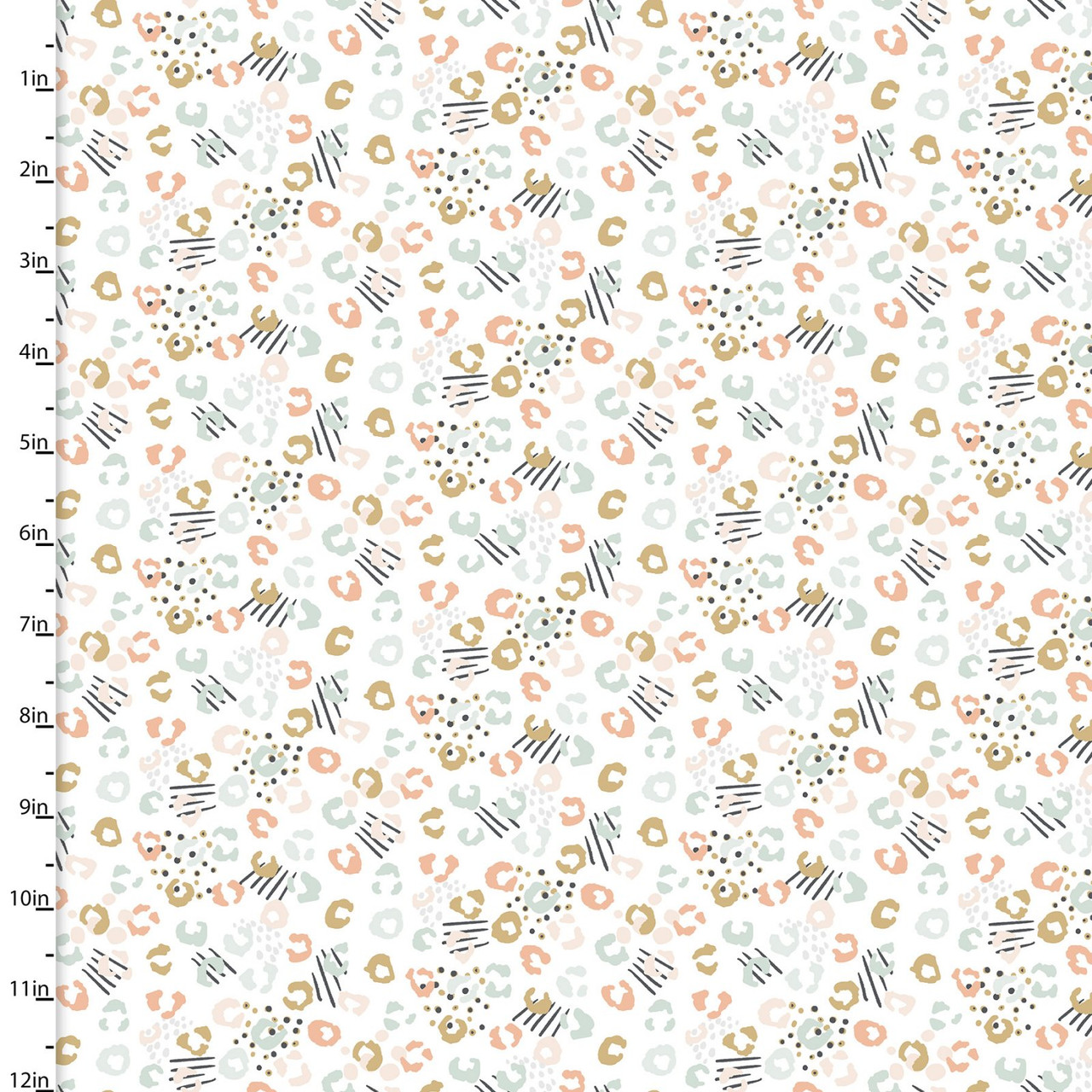 3 Wishes Oh My Safari Skin White Cotton Flannel Fabric By Yard