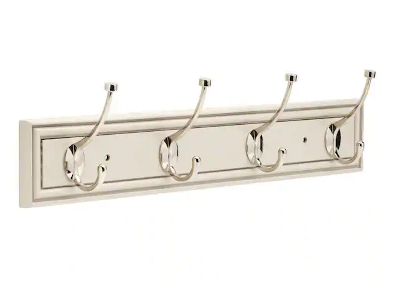 Liberty R25700-517 27" Galena Pilltop Hook Rail Warm Gray & Polished Nickel