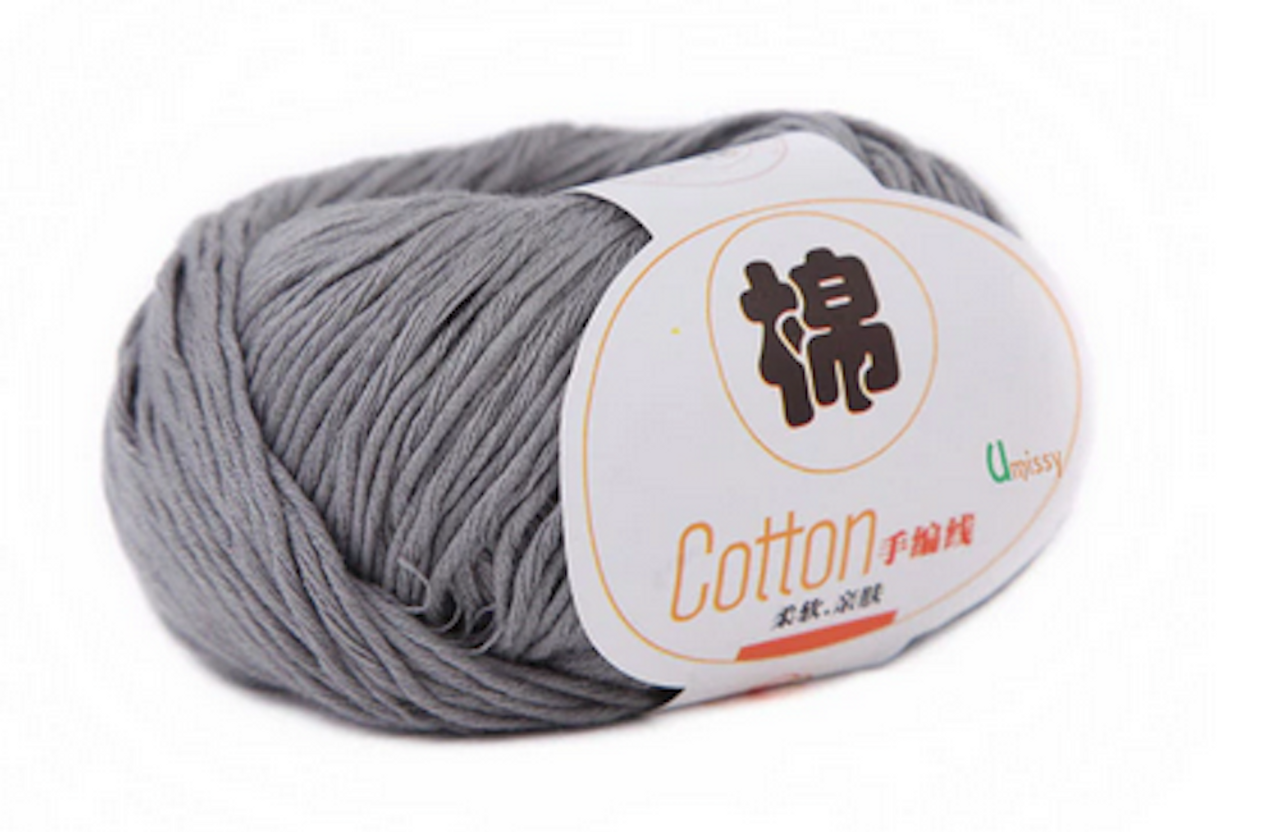 Super Soft Organic Cotton Sock & Baby Knitting Crochet Yarn Gray