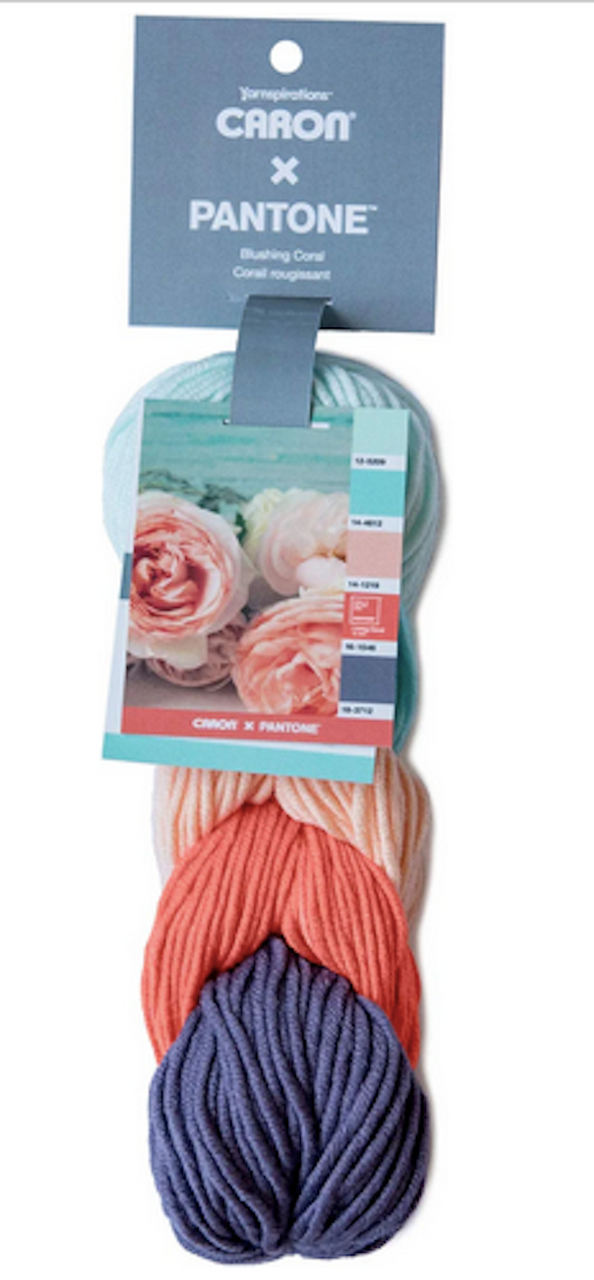 Caron Pantone X Blushing Coral 5-Color Knitting & Crochet Yarn