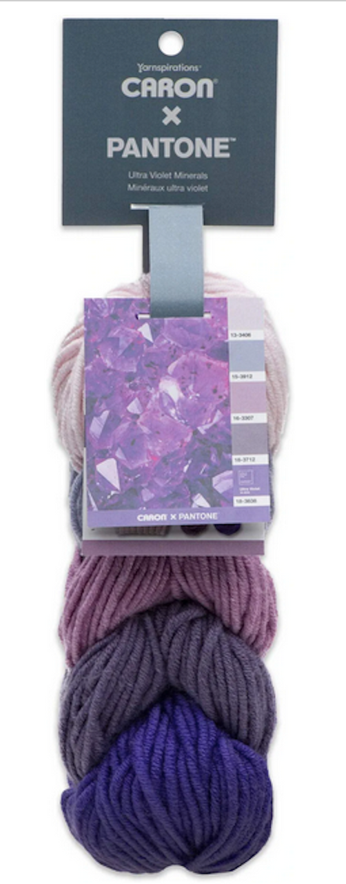 Caron Pantone X Ultra Violet 5-Color Knitting & Crochet Yarn