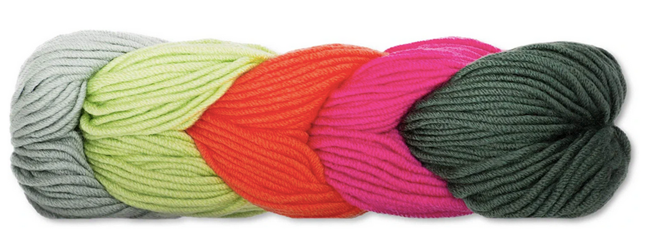 Caron Pantone X Fuchsia Foliage 5-Color Knitting & Crochet Yarn