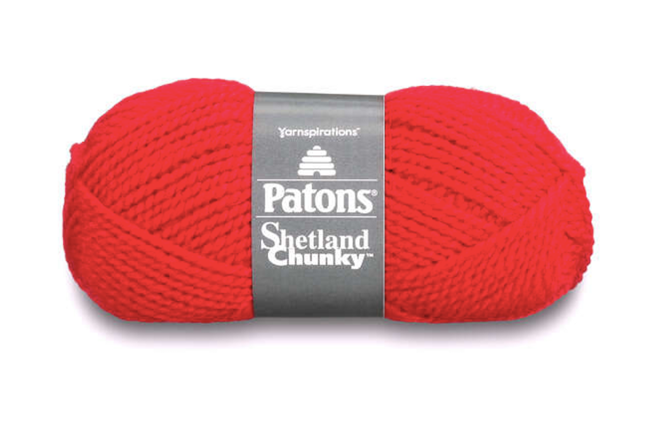 Patons Shetland Chunky Red Robin Wool Blend Knitting & Crochet Yarn