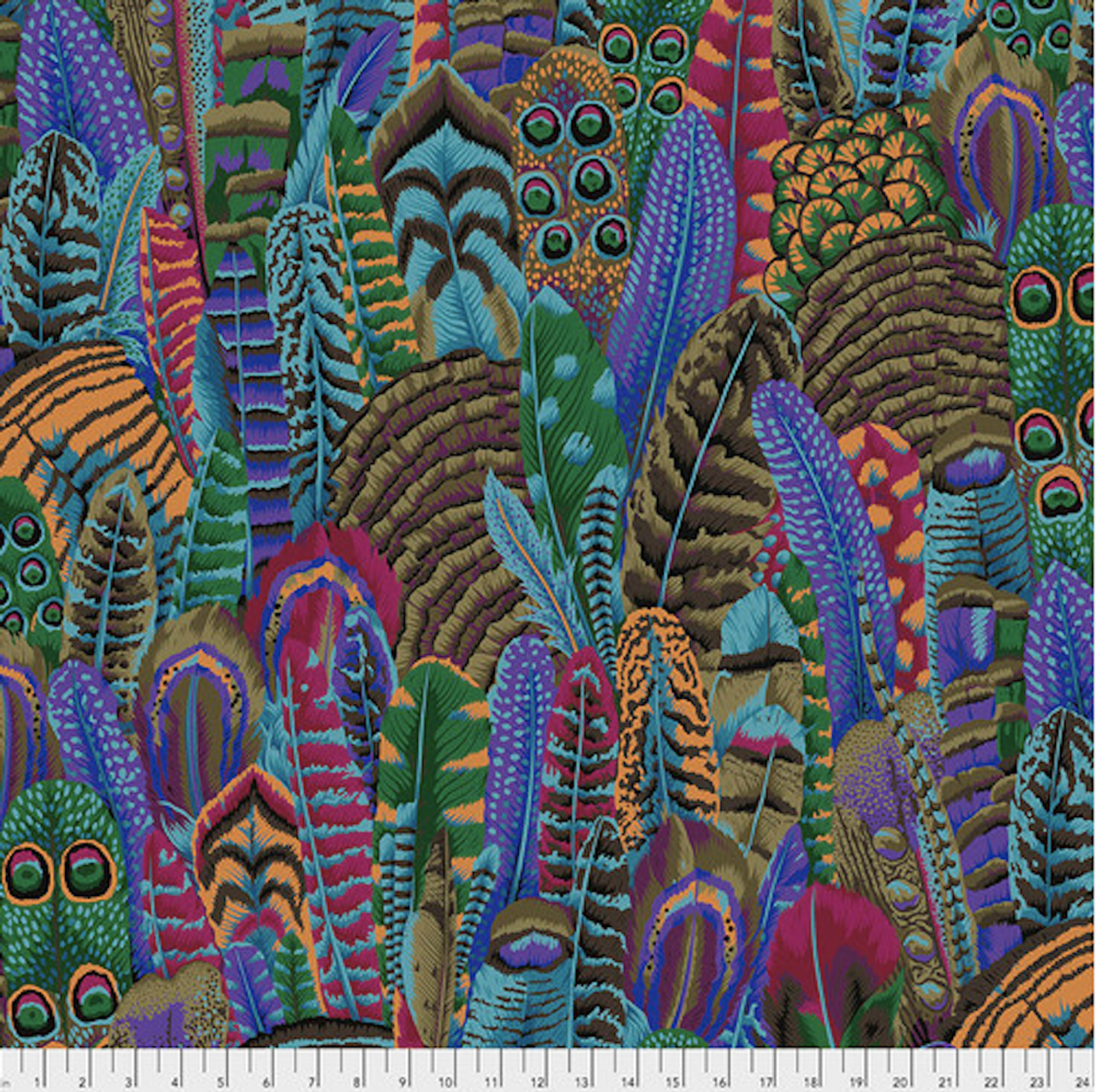 Free Spirit Philip Jacobs Feathers Autumn Cotton Quilting Fabric By The Yard