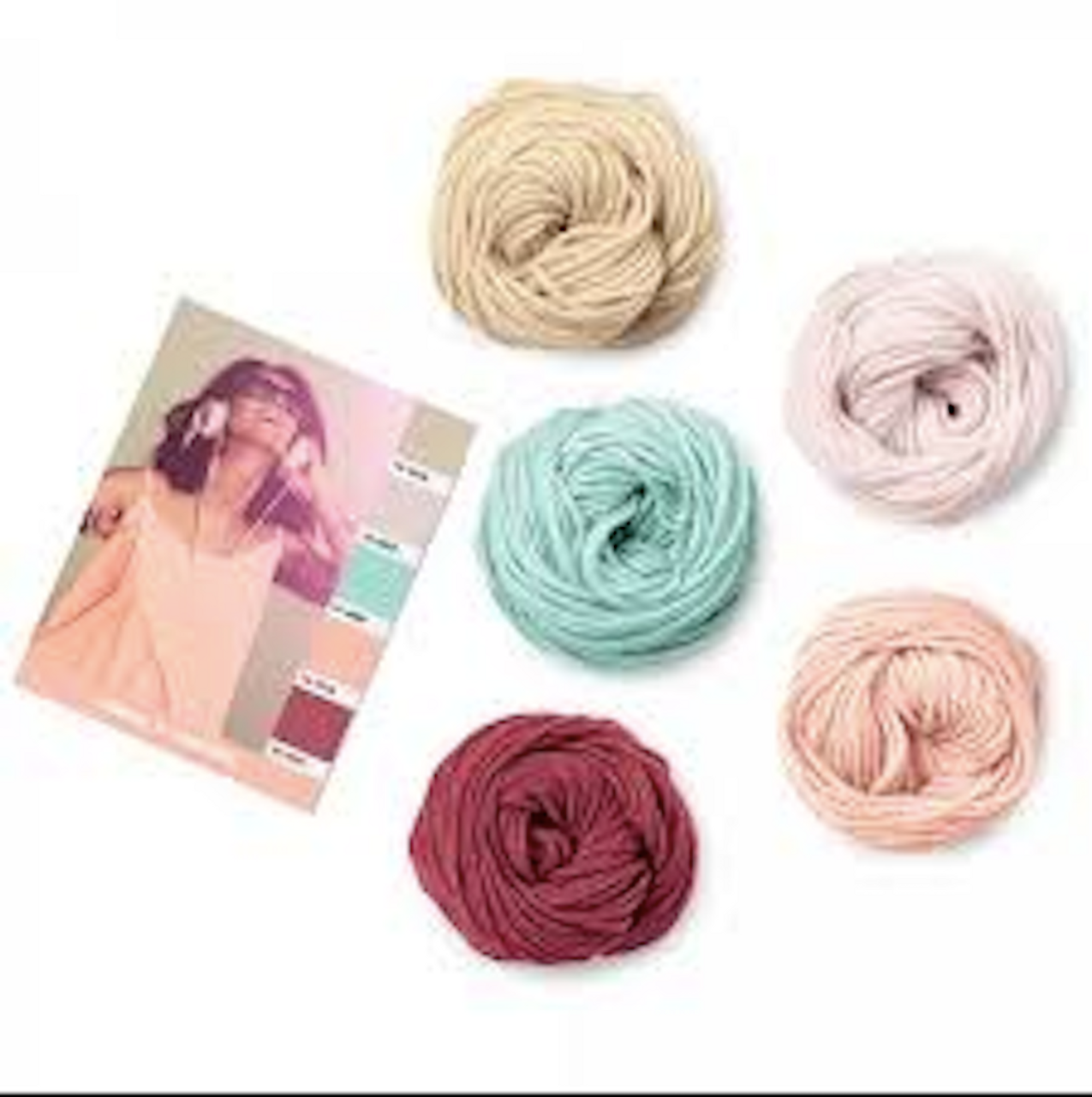 Caron Pantone X Peach Bluff Parfait 5-Color Knitting & Crochet Yarn