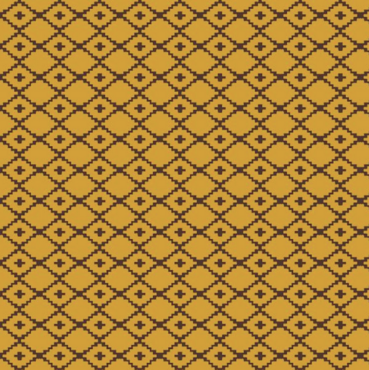 Henry Glass Loving Camp Life Geometric Gold Cotton Fabric By The Yard