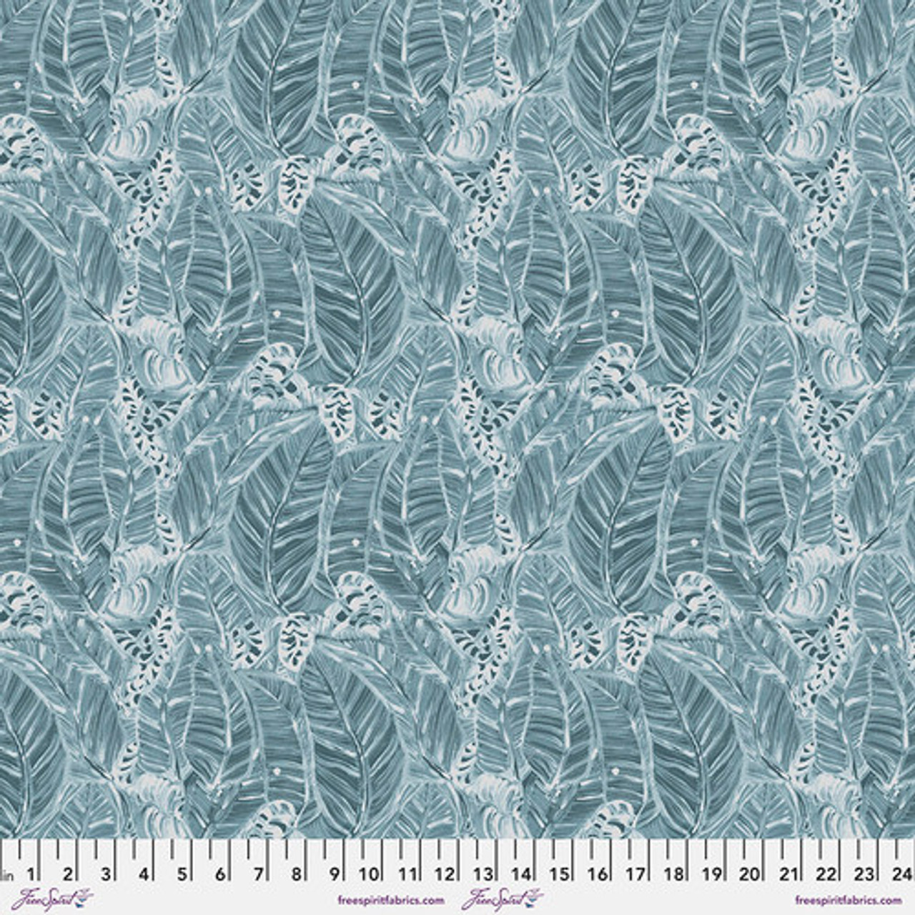 Denise Burkitt Special Moments Dusky Landscape Teal Cotton Fabric By Yard