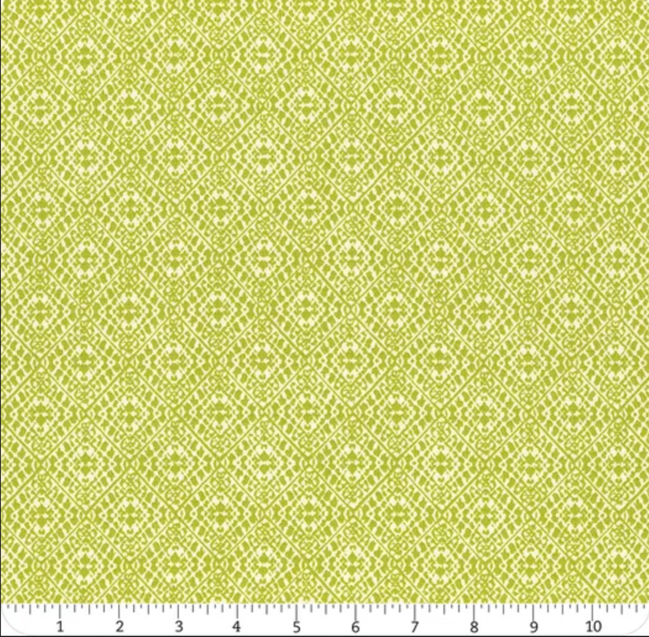 Free Spirit A Celebration of Sanderson Pinjara Trellis Lime Cotton Fabric By The Yard