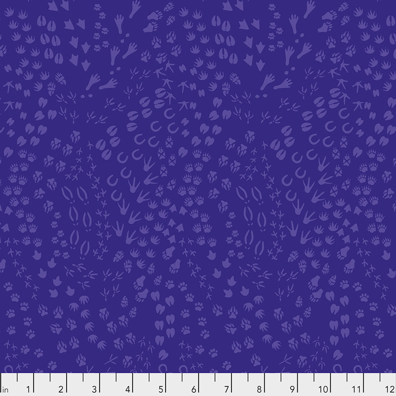 Free Spirit Lorraine Turner Migration Animal Tracks Purple Fabric By Yd