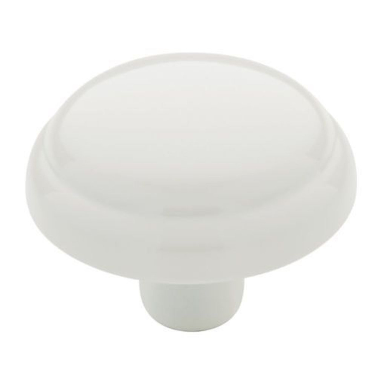 Liberty P30068W-W 1 1/8" White Round Top Ring Cabinet Drawer Knob