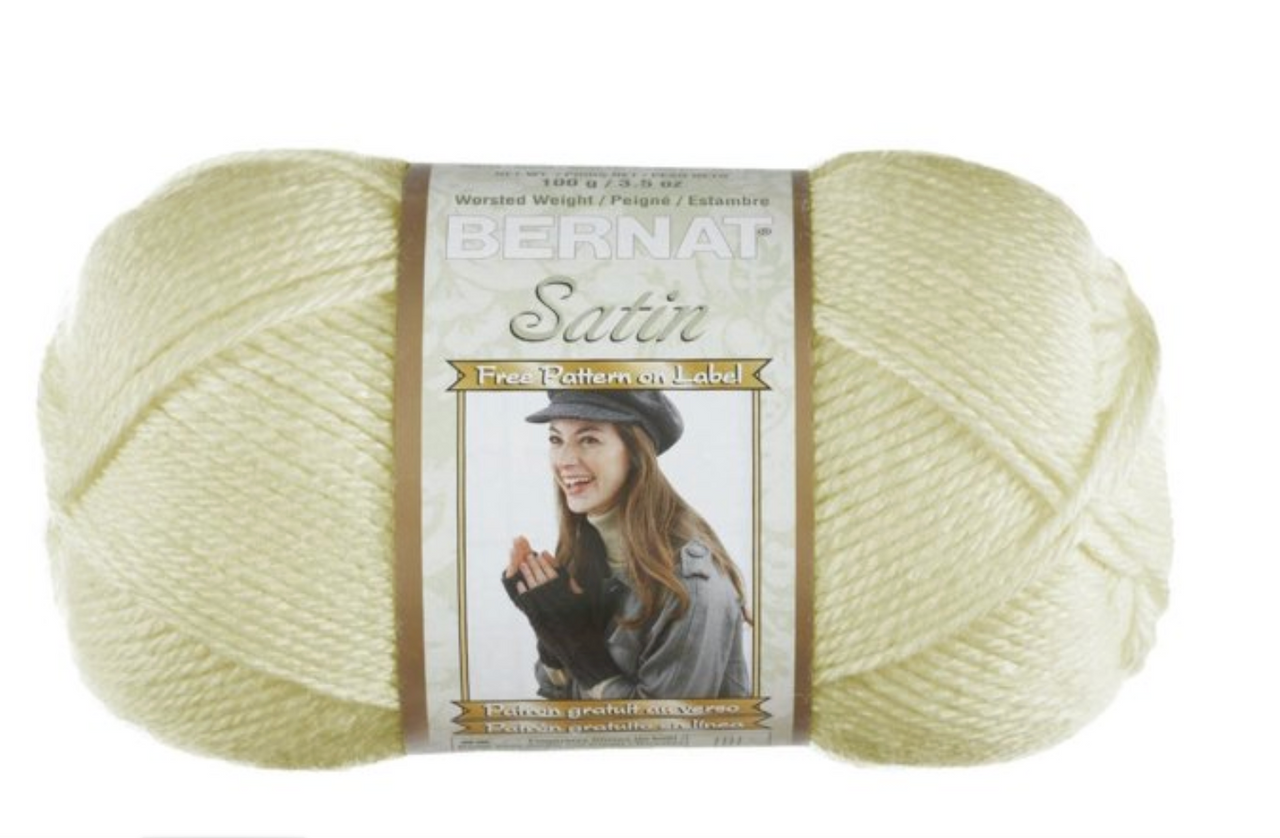 Bernat Satin Acrylic Knitting & Crochet Yarn in Silk