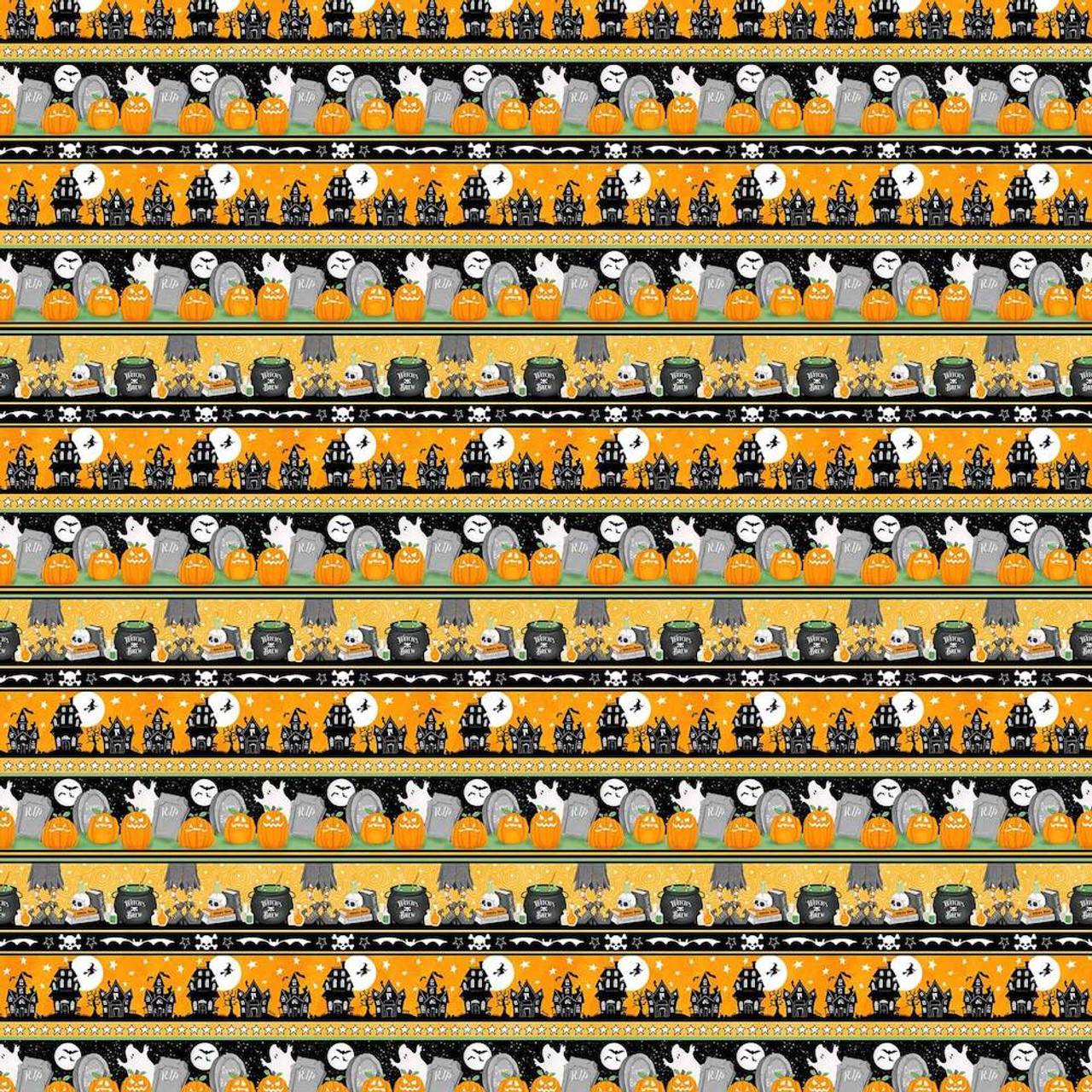 Henry Glass Nights of Olde Salem Glow Stripe Multi Fabric By The Yard
