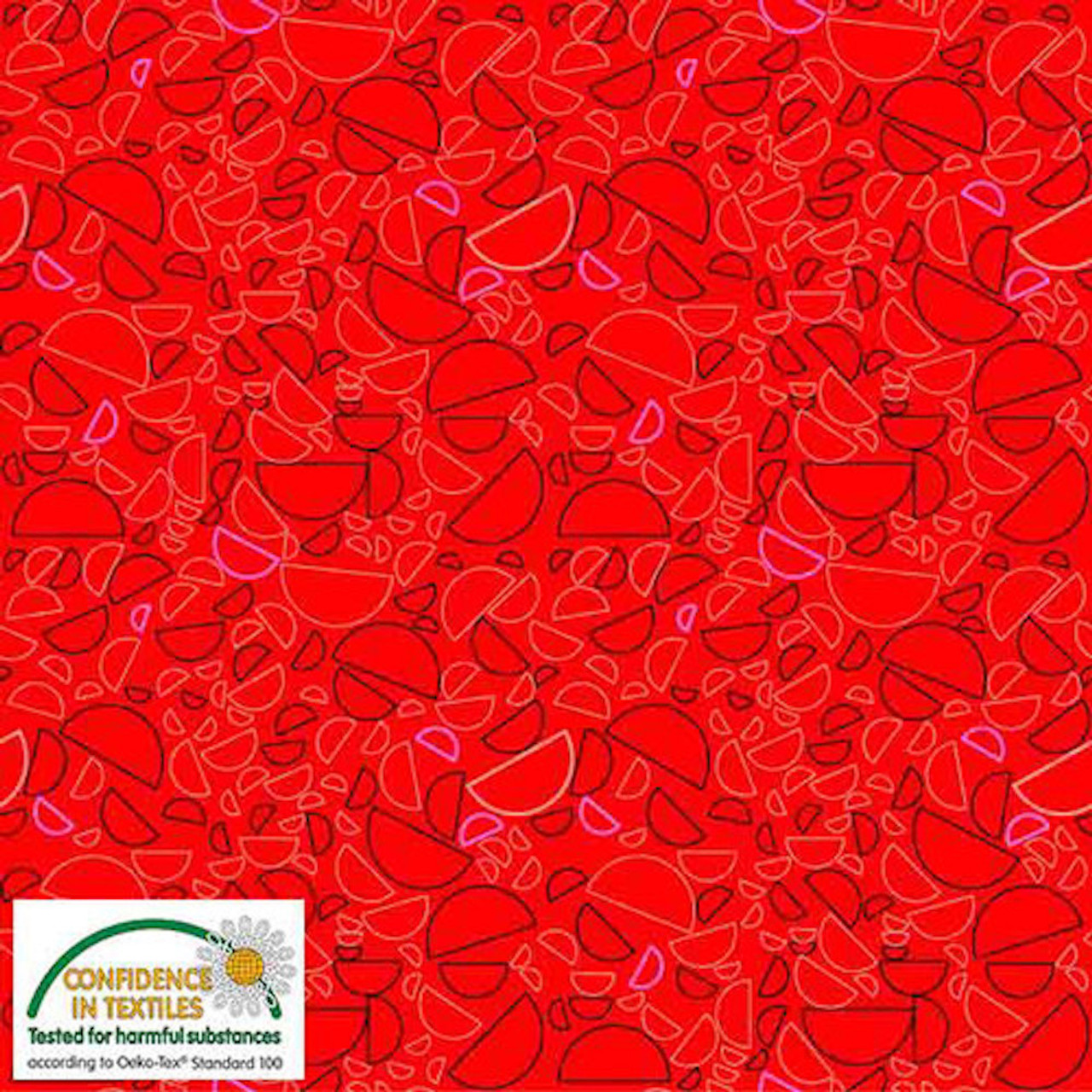 Stof European Quilting Best Bits Fruit Slices Red Cotton Fabric By The Yard