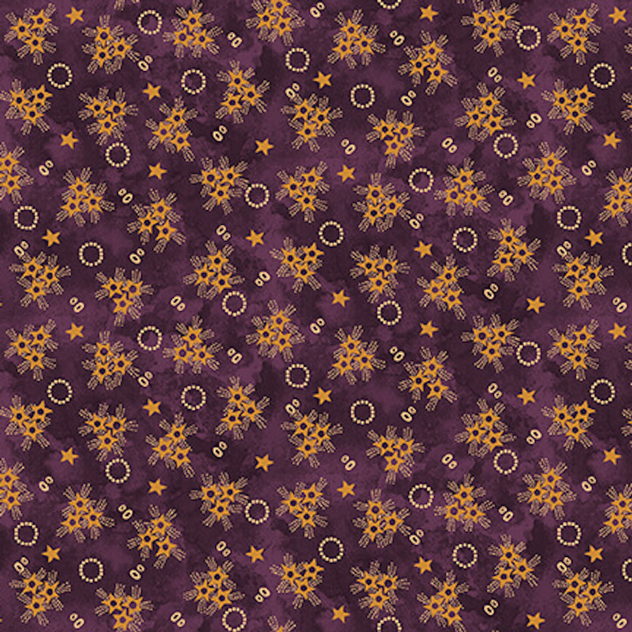 Blank Quilting Abby's Treasures Star Clusters Purple Cotton Reproduction Fabric By The Yard