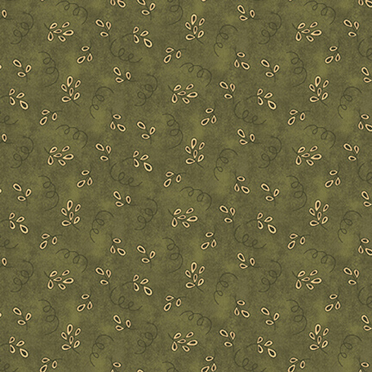 Blank Quilting Ashton Collection Teardrop Floral Green Cotton Fabric By The Yard