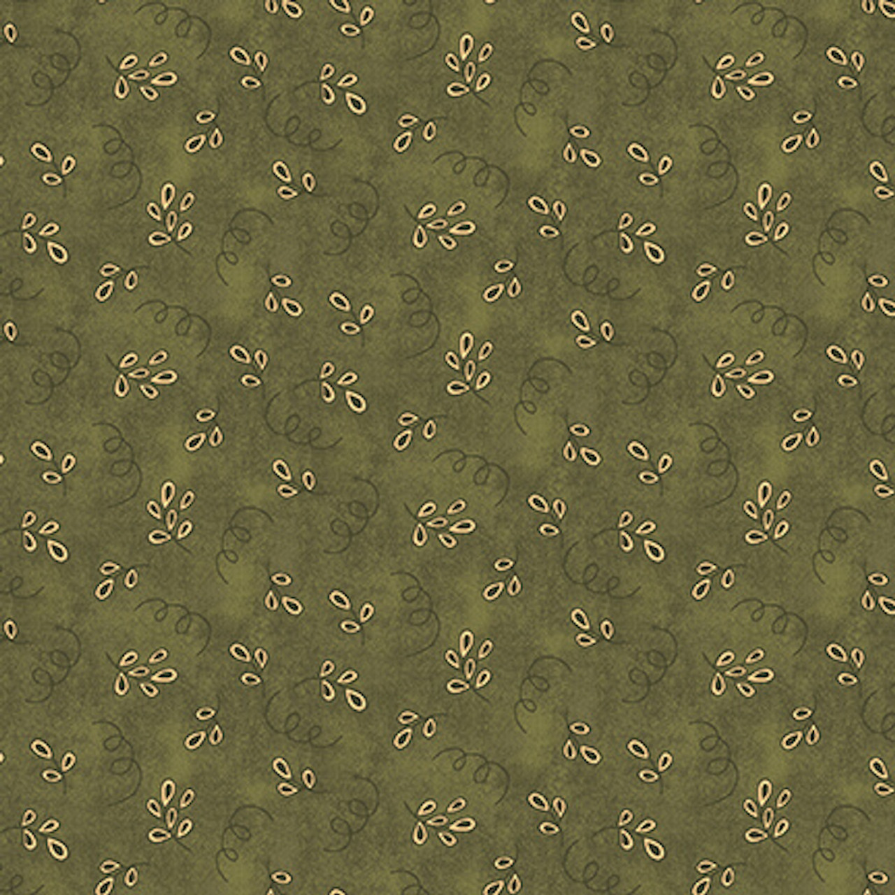 Blank Quilting Ashton Collection Teardrop Floral Green Cotton Fabric By The Yard