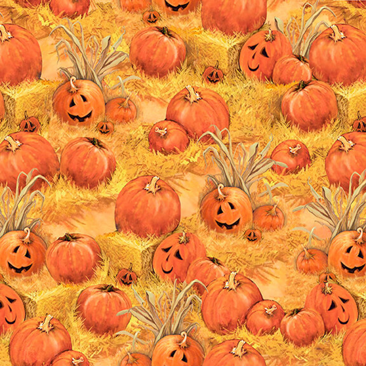 Blank Quilting Golden Days Pumpkin Patch Orange Cotton Fabric By The Yard