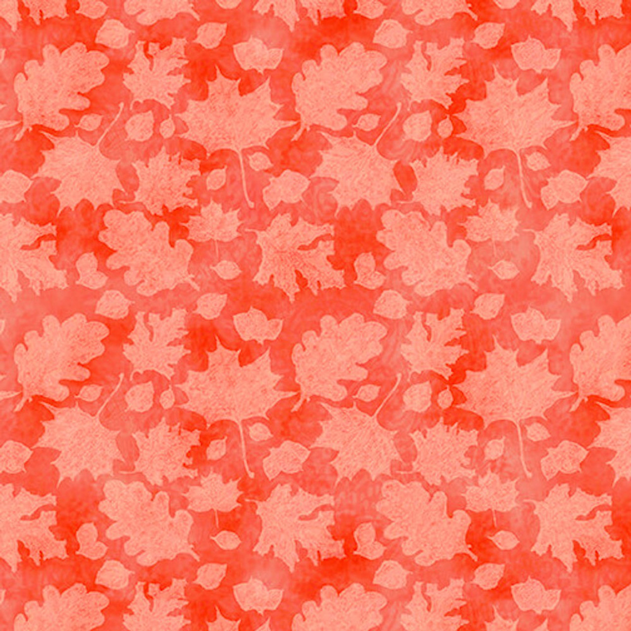 Blank Quilting Golden Days Tossed Tonal Leaves Coral Cotton Fabric By The Yard