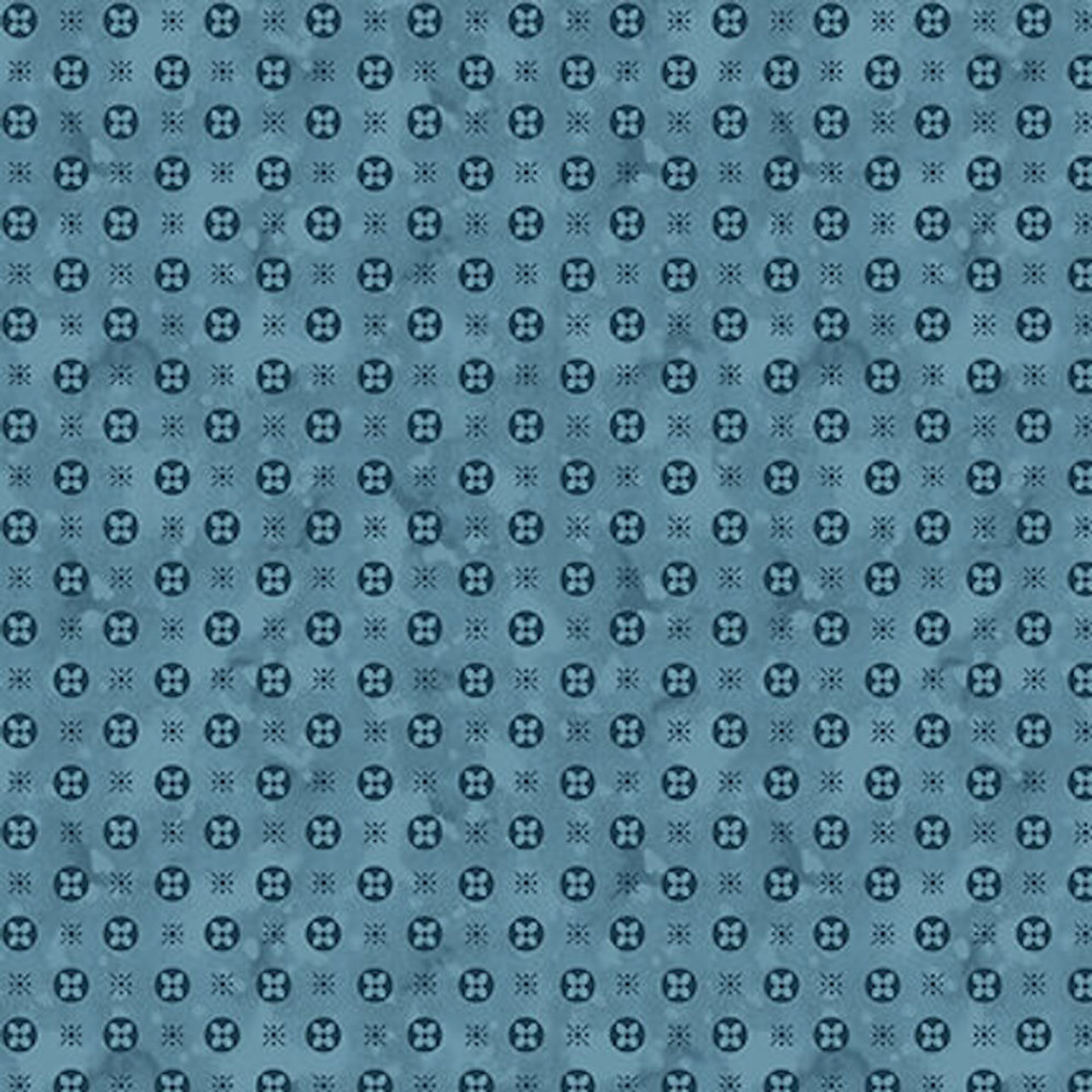 Blank Quilting Ashton Collection Circle Clover Teal Cotton Fabric By The Yard