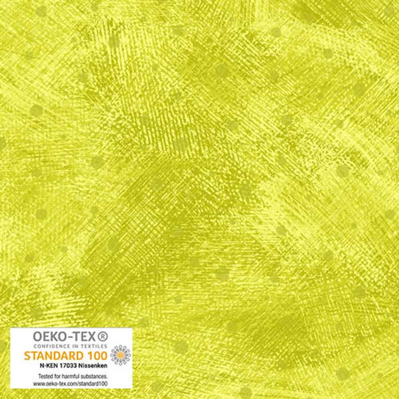 Stof European Quilting Medley Texture Dots Lime Cotton Fabric By The Yard