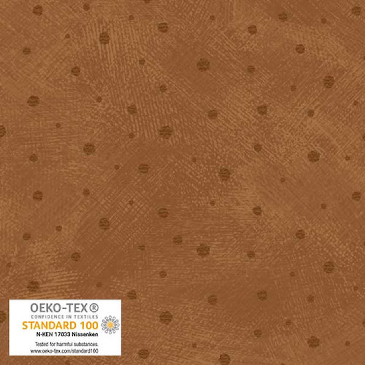 Stof European Quilting Medley Texture Dots Nut Cotton Fabric By The Yard