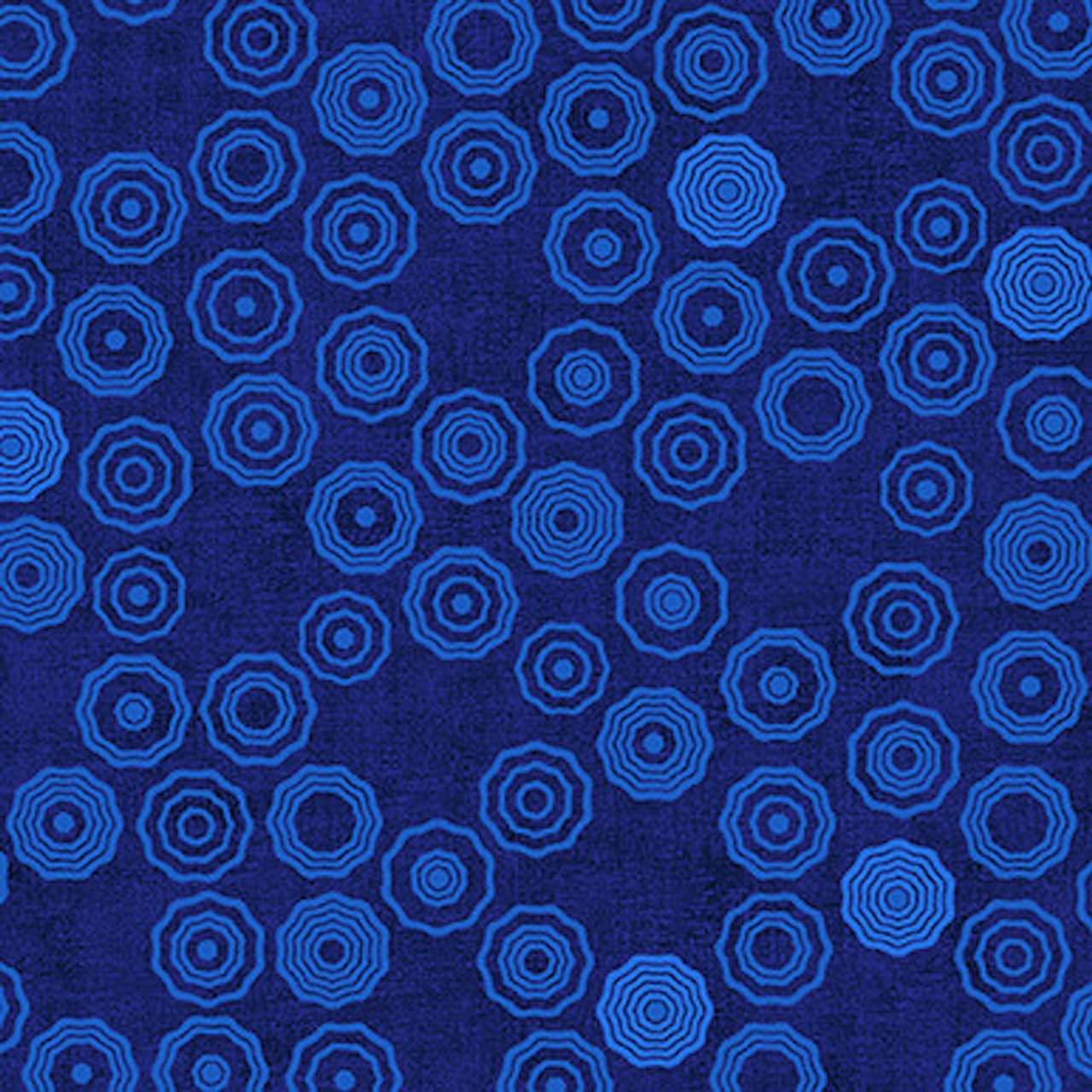 Stof European Basically Gears Dark Blue Quilting Cotton Fabric By The Yard