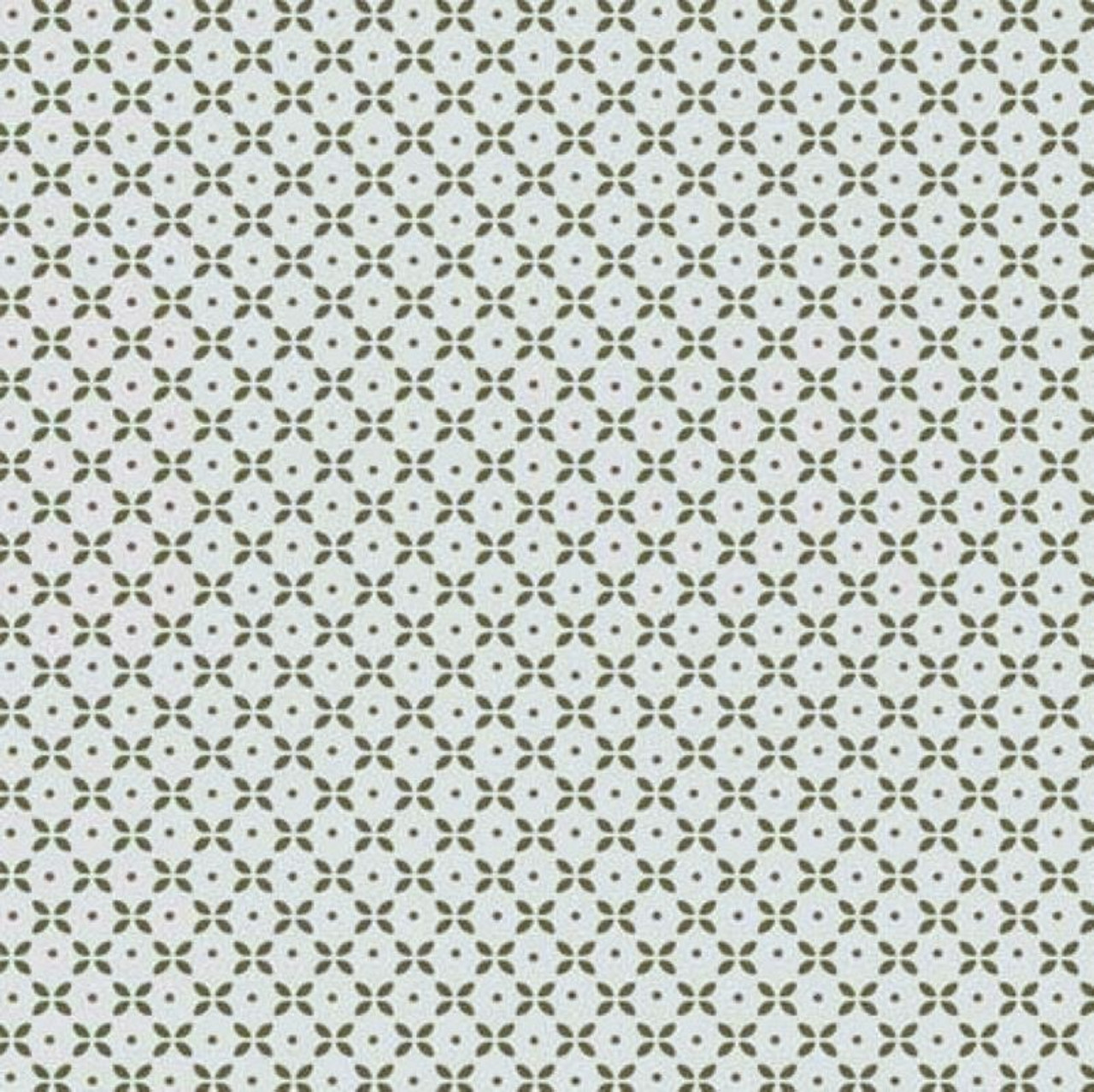 Stof European Nellie's Shirtings Flower Dots Green Quilting Cotton Fabric By The Yard