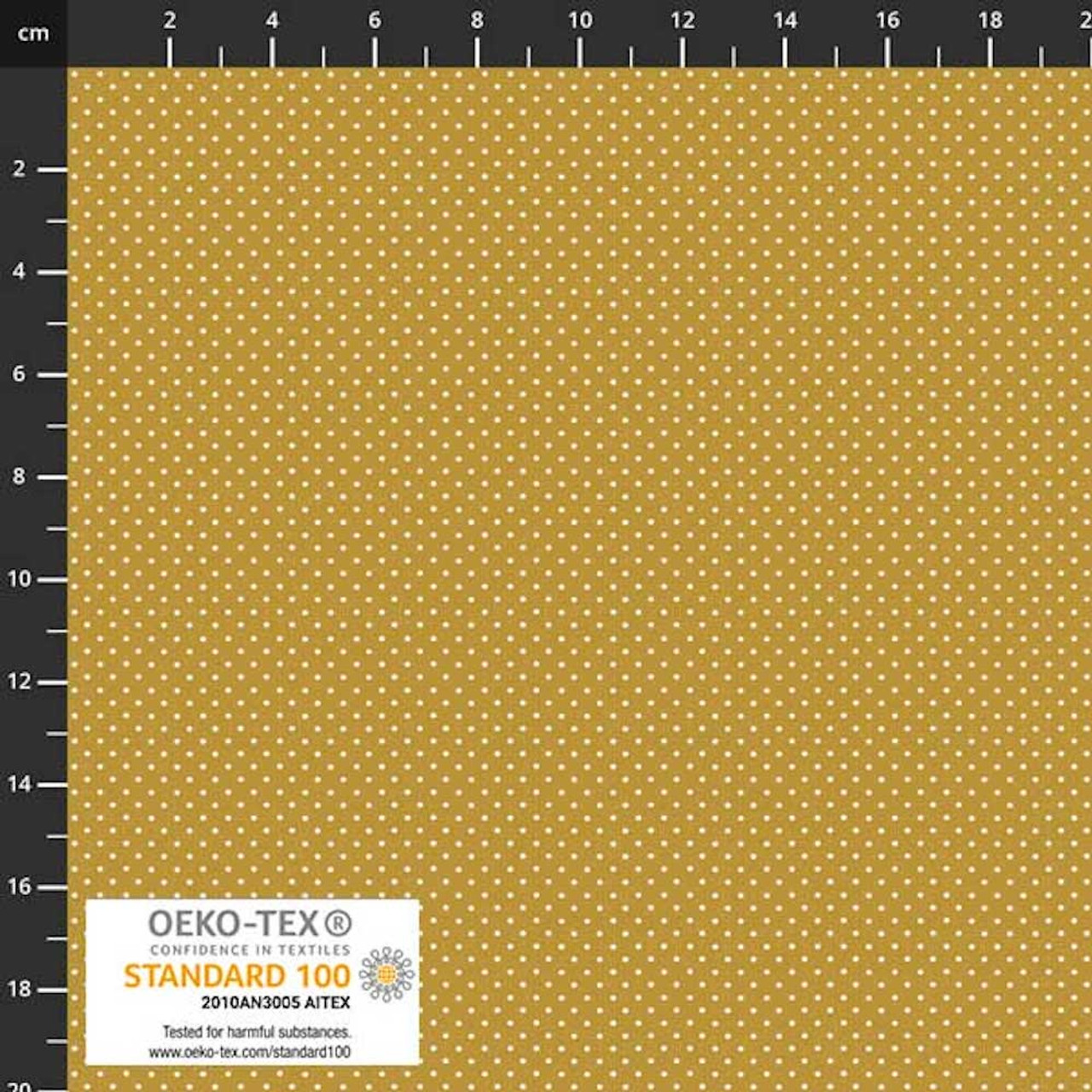 Stof European Essentials Small Dots Yellow Cotton Fabric By The Yard