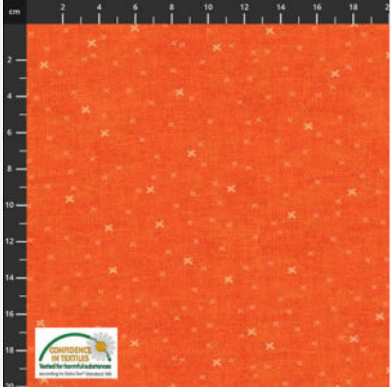 Stof European Basically Crosses Orange Cotton Fabric By The Yard