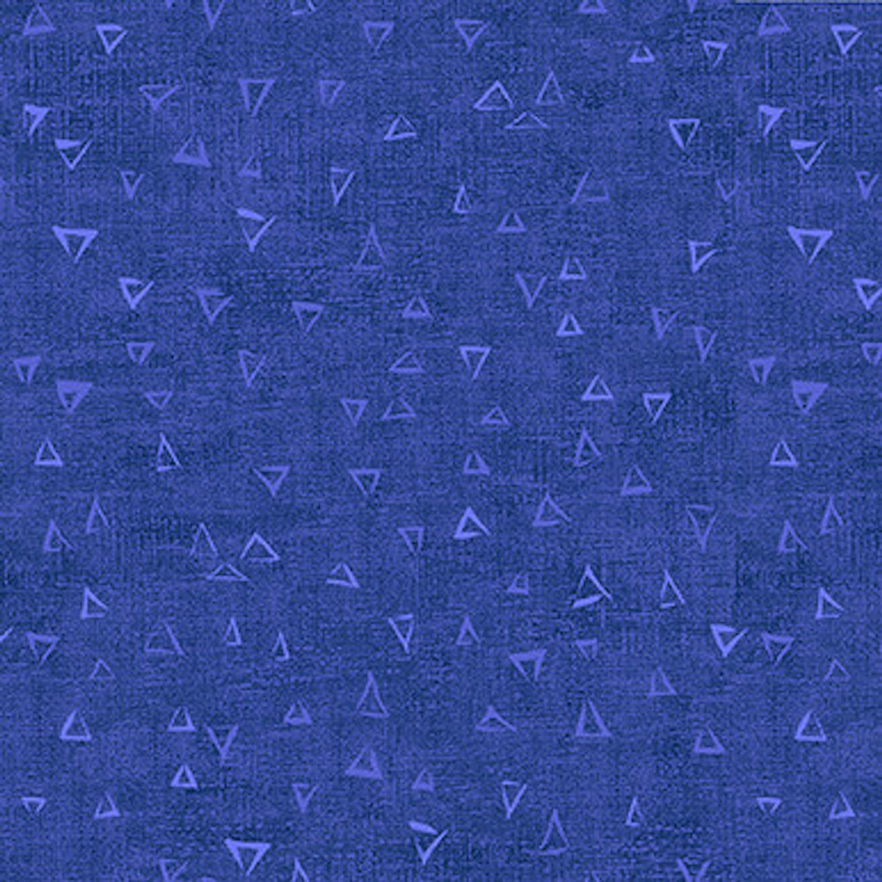 Stof European Basically Triangles Blue Quilting Cotton Fabric By The Yard