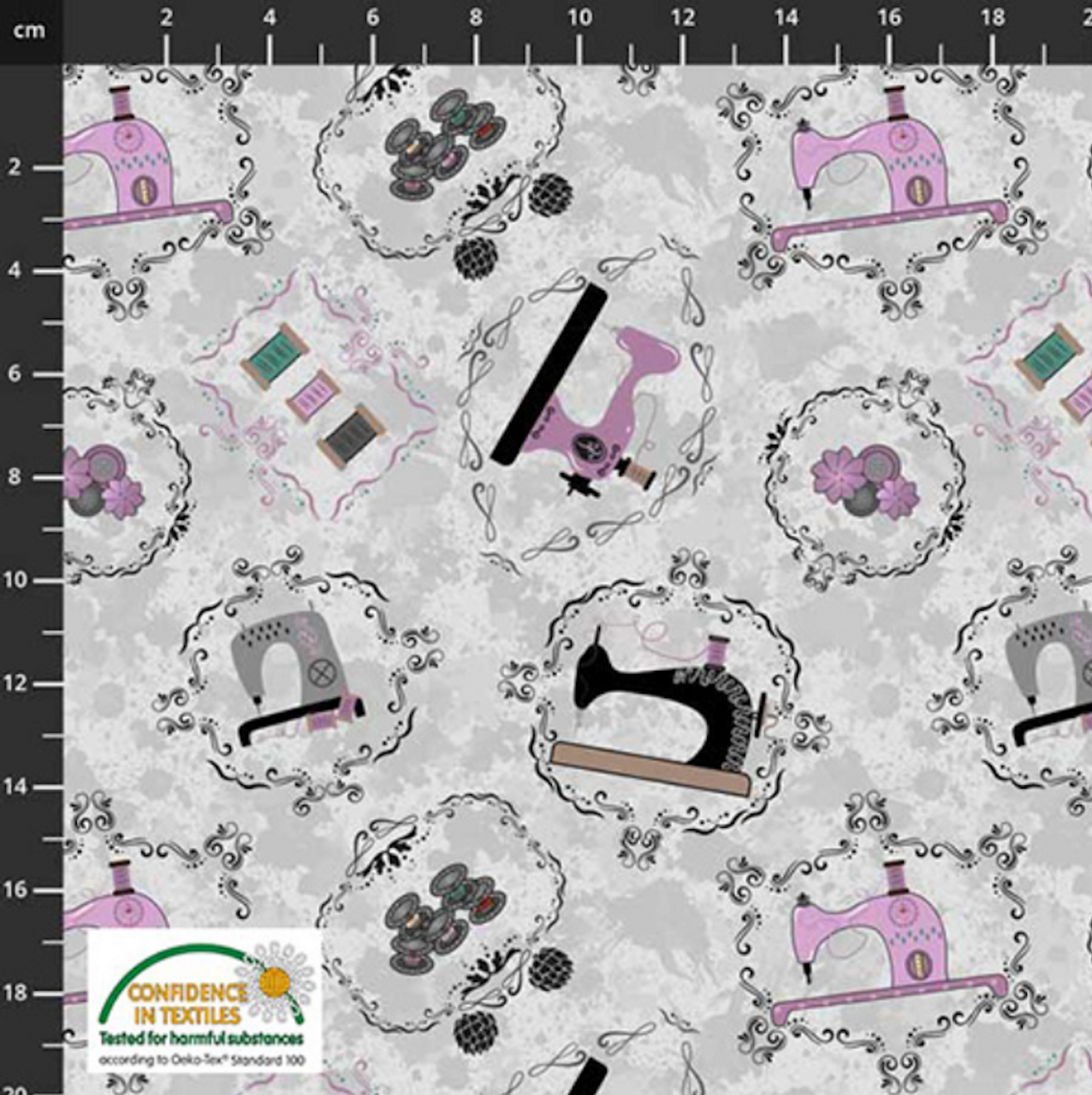 Stof European Sew Sew Sew It Sewing Machines Purple Cotton Quilting Fabric  By The Yard - Flying Bulldogs, Inc.