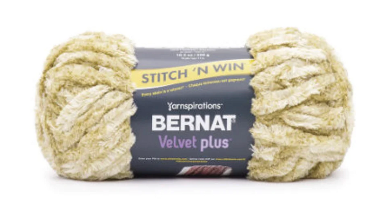 Bernat Velvet Plus Harvest Green 10.5 oz Knitting & Crochet Yarn