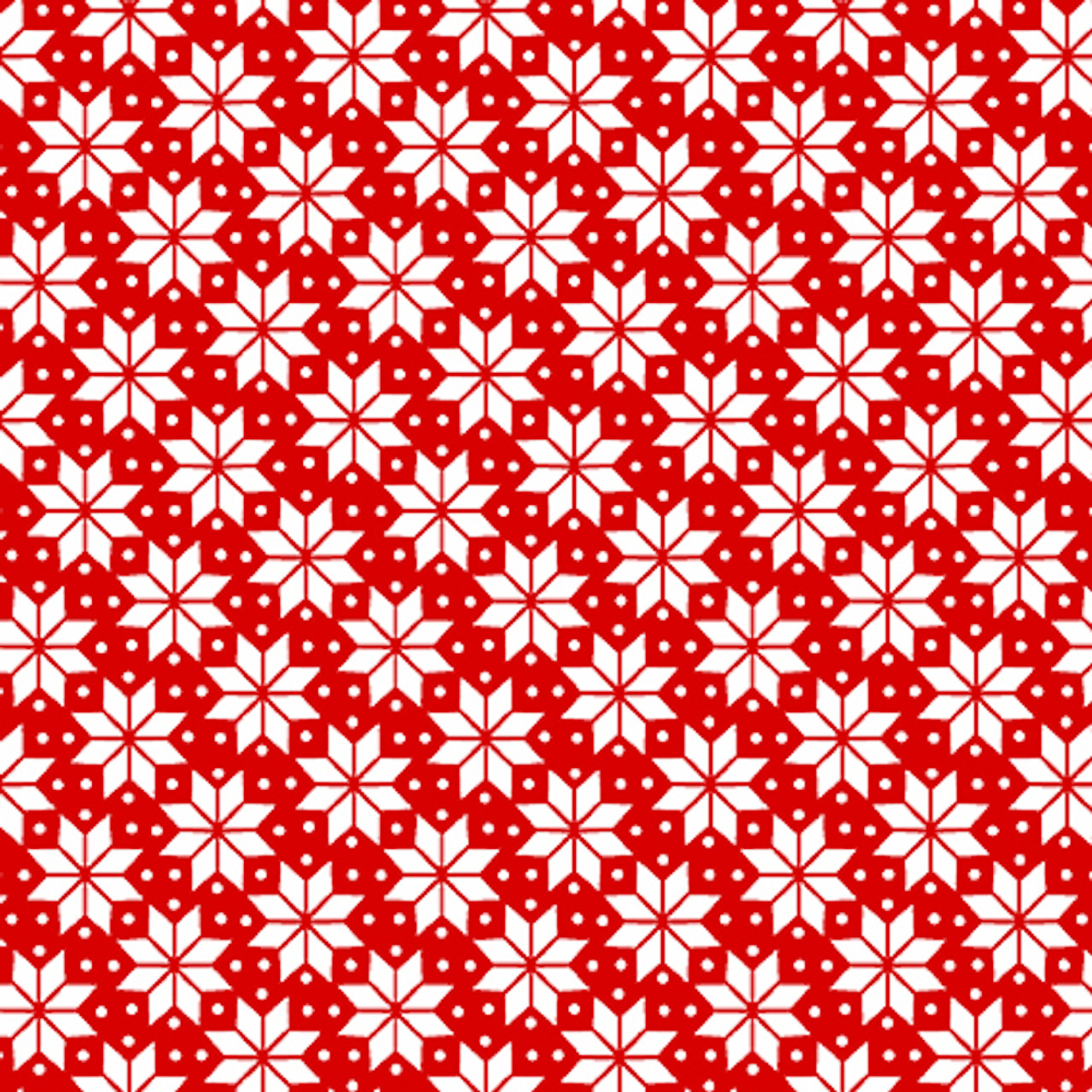 StudioE Merry Town Set Flakes Red Cotton Fabric By The Yard