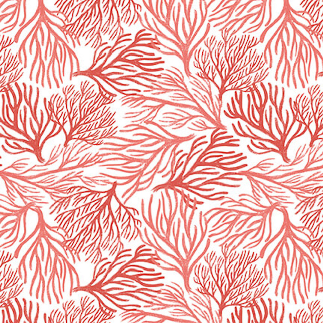 Blank Quilting Beachy Keen Coral Red Cotton Fabric By The Yard