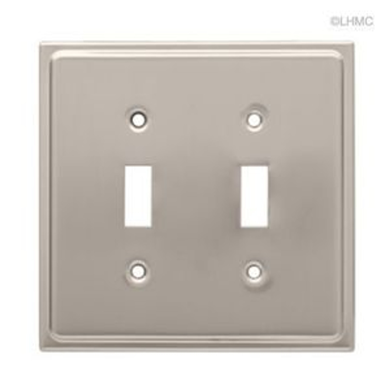 126365 Satin Nickel Country Fair Double Switch Cover Wall Plate