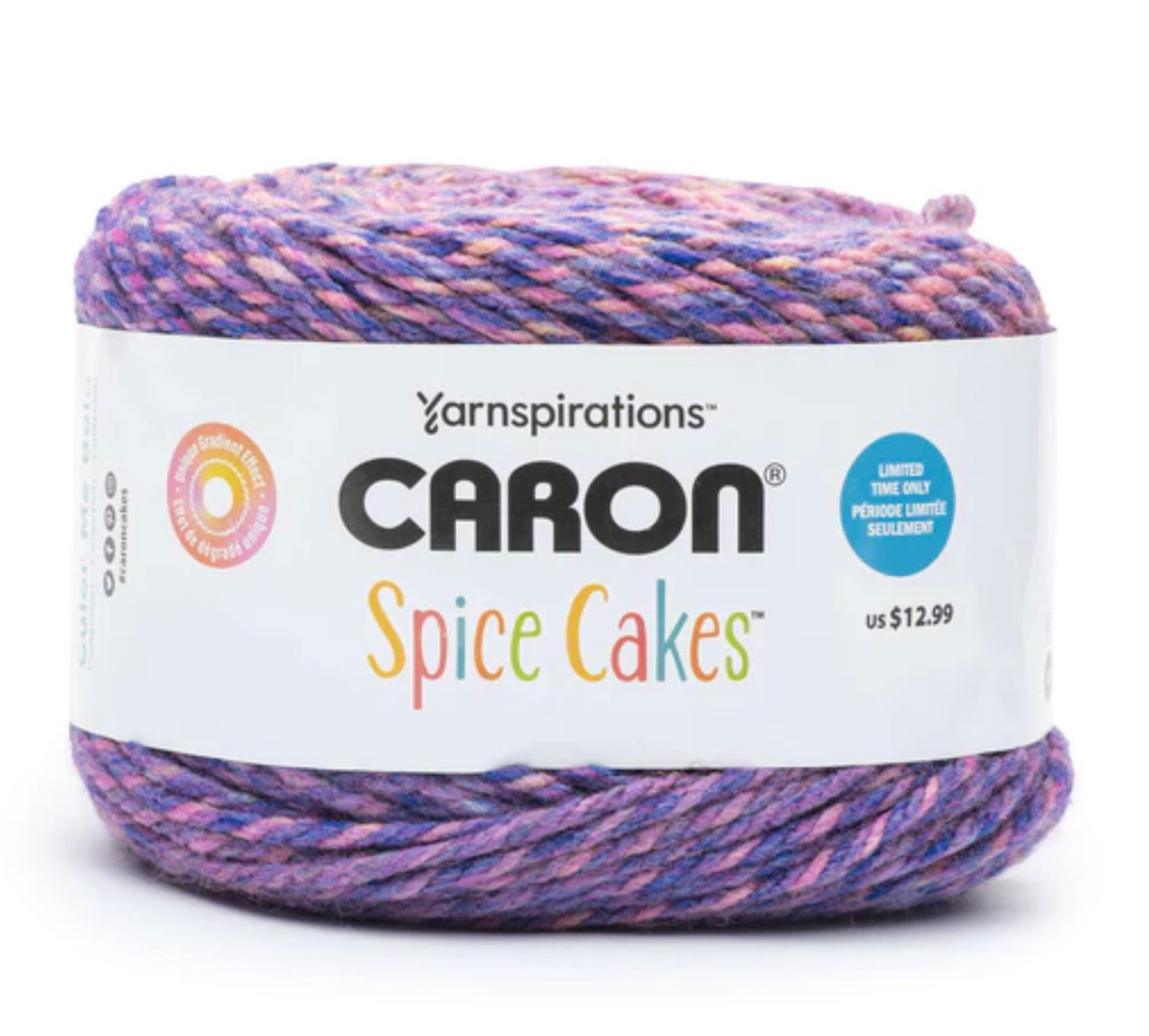Caron Spice Cakes Raspberry Rainbow Knitting & Crochet Yarn