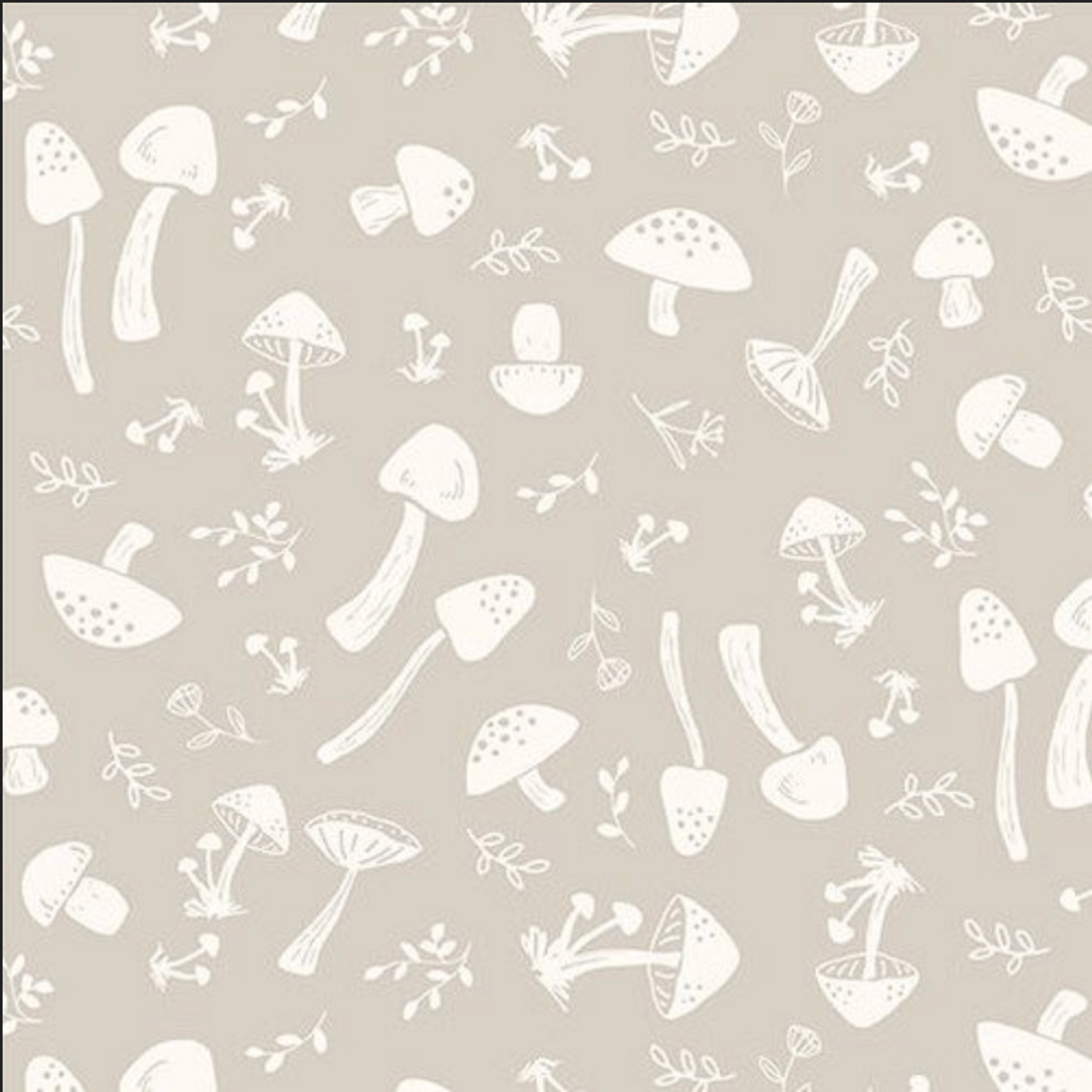 Studio E Find Your Path Mushrooms Gray Cotton Fabric By Yard