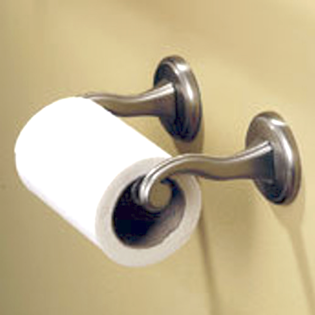 Ginger Designer Bath Circe Double Post Toilet Paper Holder Polished Nickel