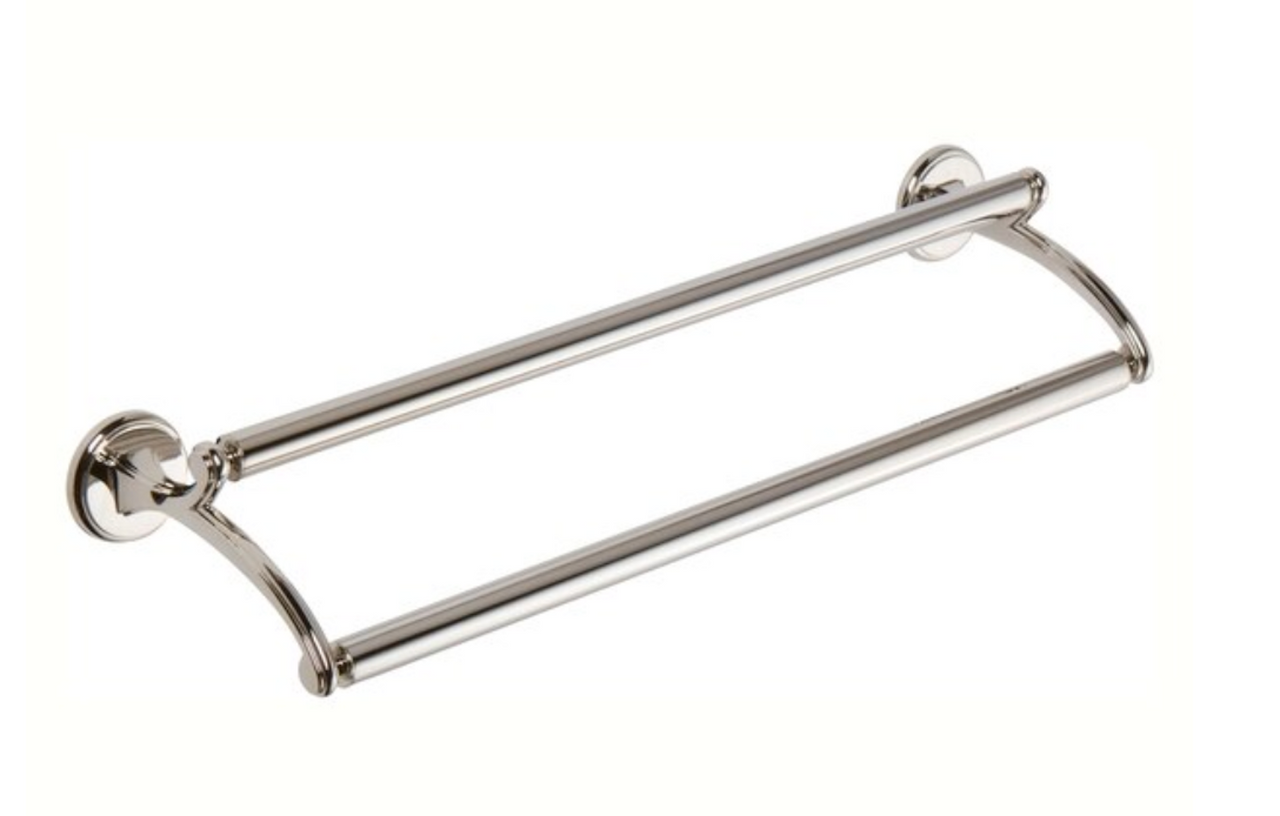 Ginger Designer Bath Circe 24" Double Towel Bar Polished Nickel