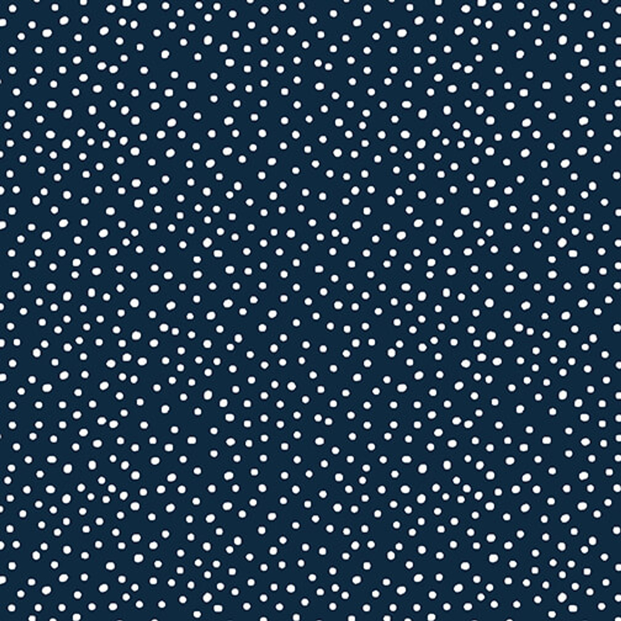 Henry Glass Flurry Friends Snow Allover Navy Cotton Fabric By The Yard
