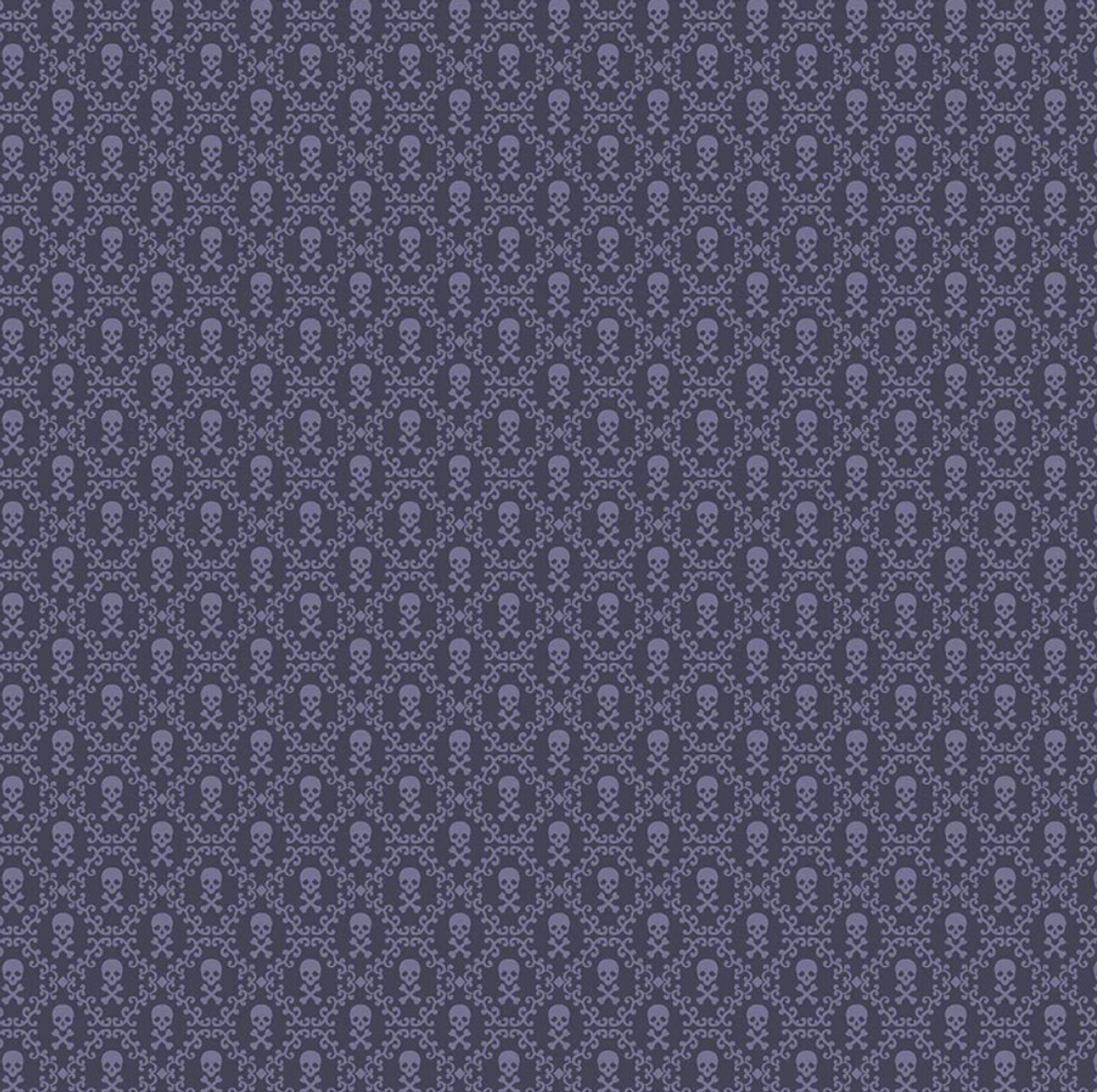 Studio E Bones Collection Mini Skull & Crossbones Purple Cotton Fabric By Yard