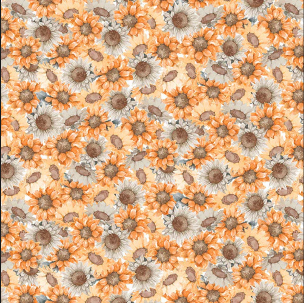 Blank Quilting Harvest Classics Floral Orange Cotton Fabric By The Yardv