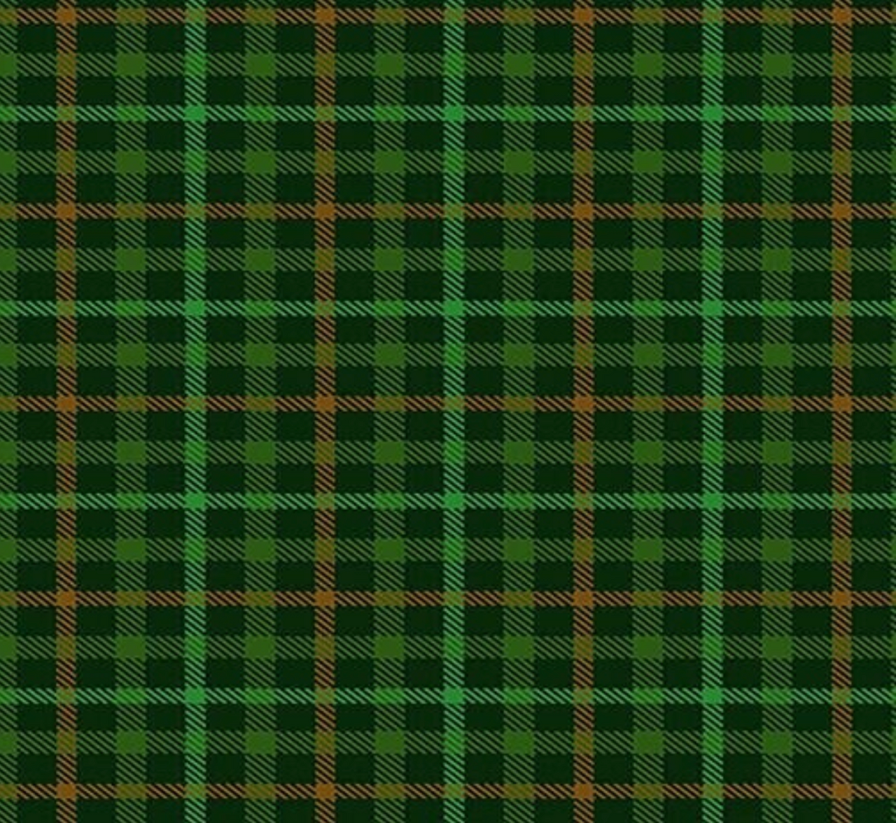 Henry Glass Hello Lucky Plaid Black & Green Cotton Fabric By Yard