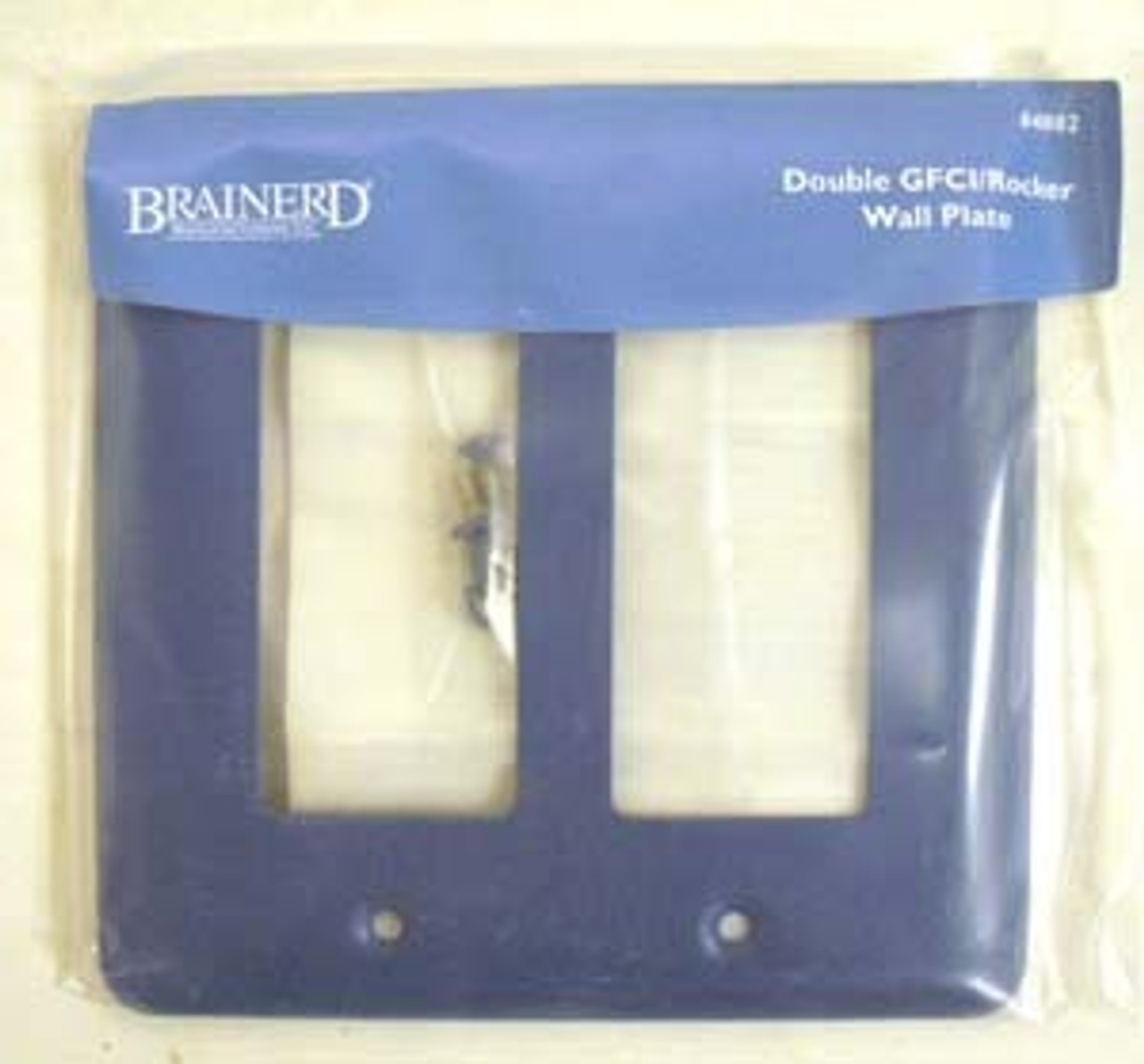 64082 Stamped Blue Double GFI Rocker Outlet Switch Cover