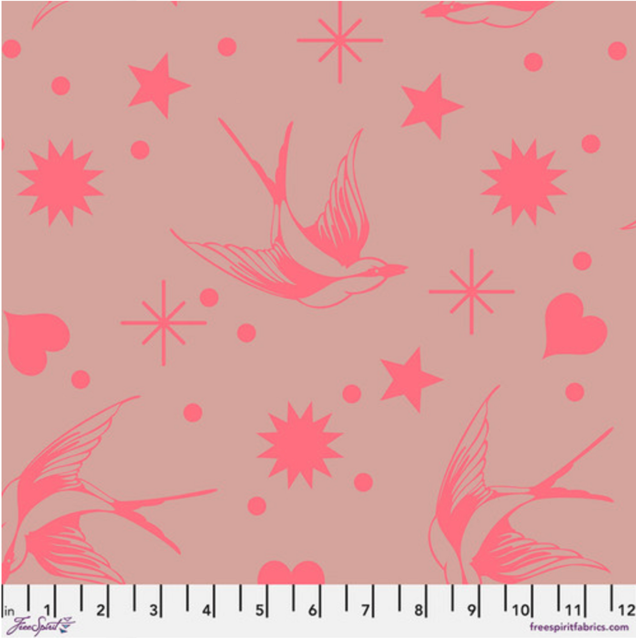 Free Spirit Tula Pink True Colors Neon Fairy Flakes Nova Cotton Fabric By Yd